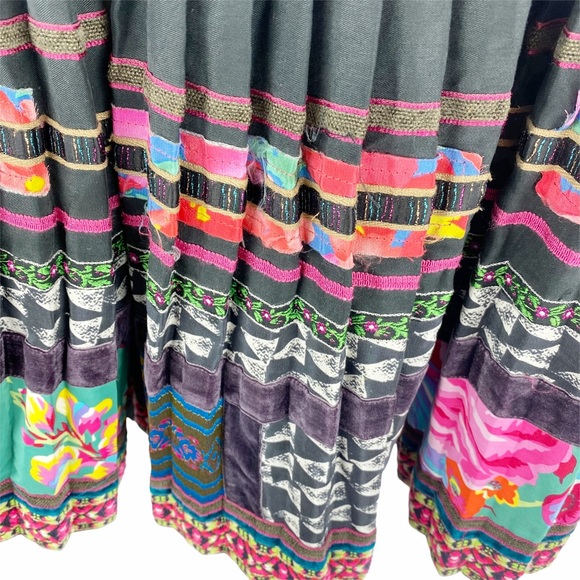 ANTHROPOLOGIE Accordion Pleated Vintage Boho Valea Skirt COREY LYNN CALTER Small - Picture 8 of 15